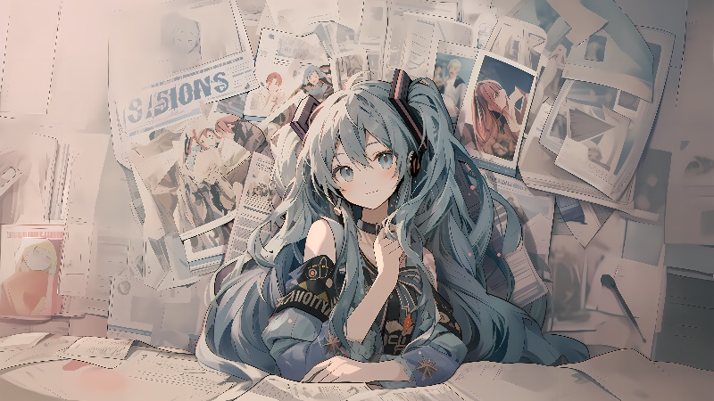 初音未来 海报 电脑高清壁纸 报纸墙 4K动漫壁纸 3840x2160