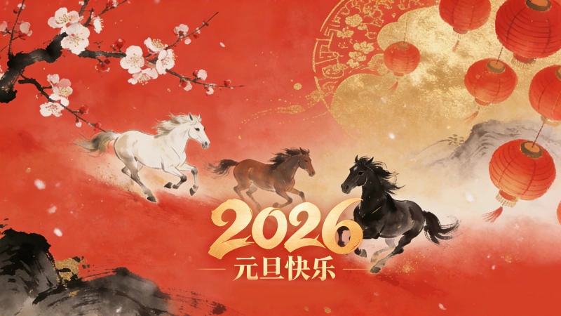【2026 元旦】马年 4K 喜庆壁纸 红金配色无水印 桌面氛围拉满
