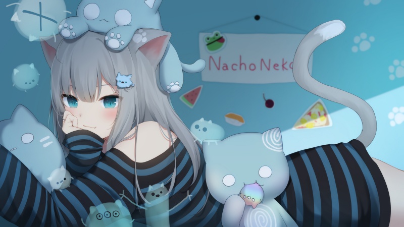 甘城猫猫 NachoNeko 猫娘 4K 二次元电脑壁纸