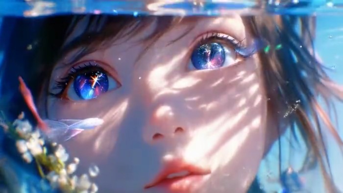 水下星眸少女 高清动态壁纸 整体清透治愈