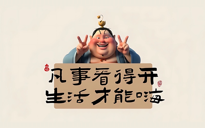 太乙真人比耶举牌 凡事看得开搞笑解压